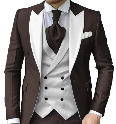 Costume homme 3 pièces polyester-viscose – CLEVI Paris
