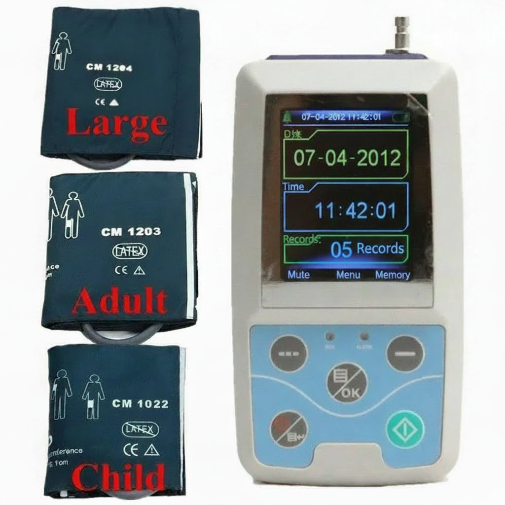 Tensiomètre Ambulatoire 24h Contec ABPM50 Bluetooth SpO2 NIBP 1 ou 3 Brassards – CLEVI Paris