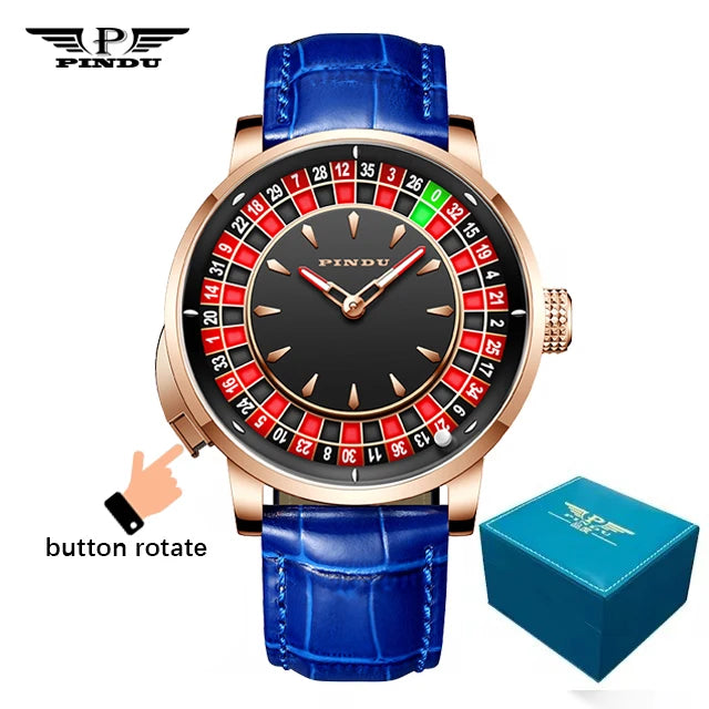 Montre Mécanique Homme PINDU NH35A – Roulette, Saphir & Diamants | Édition Limitée