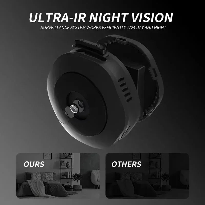 Mini Caméra WiFi 4K HD – Vision Nocturne, Enregistrement Audio/Vidéo, Surveillance Intérieur/Extérieur – CLEVI Paris