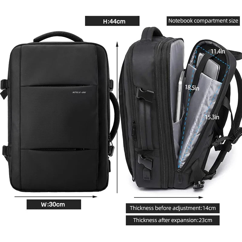 Sac à Dos Business Extensible Imperméable – Laptop 15,6" & Voyage
