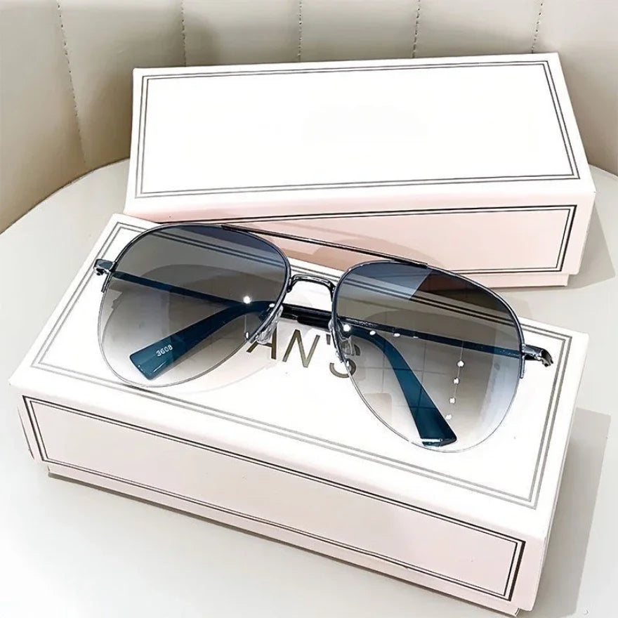 Lunettes de Soleil Pilote Grand Cadre – Verres Dégradés Anti-Reflets UV400 Monture Alliage 5 Coloris – CLEVI Paris