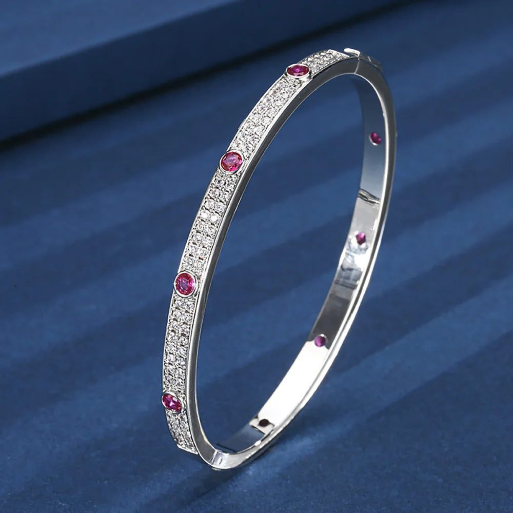 Bracelet Jonc Pierres Précieuses Rubis Saphir – CLEVI Paris