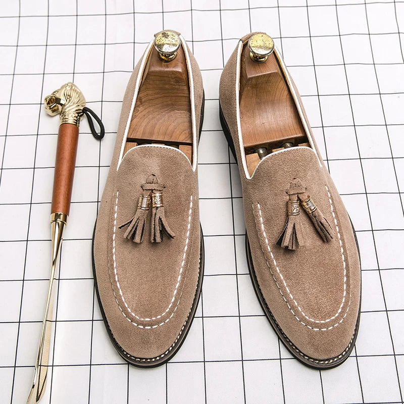 Mocassin Homme Daim Glands Slip-On | Semelle Massage 4 Coloris