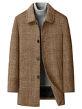 Manteau homme à carreaux en laine mélangée – CLEVI Paris