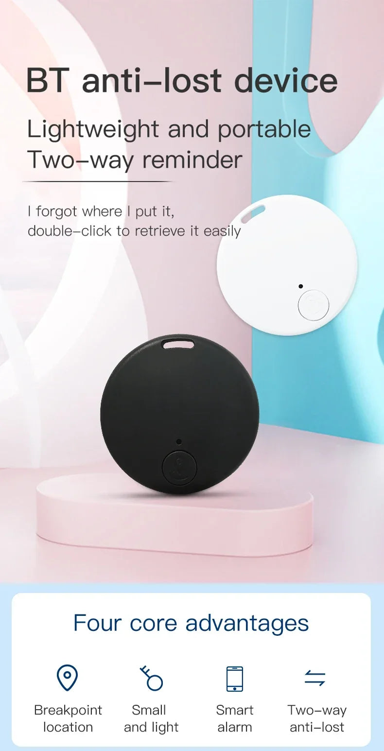 Mini Traceur GPS Anti-Perte LISIXLIUYI – Magnétique, Bluetooth, Autonomie 6 Mois, Taille Pièce de Monnaie, Lot de 1 à 4