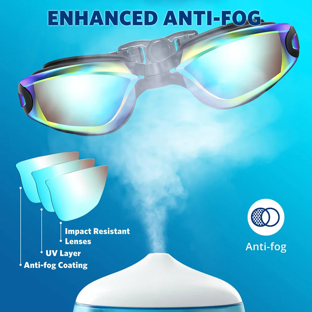 Lunettes de Natation JoyMaySun – Anti-buée 99%, UV 100%, Étanches – CLEVI Paris