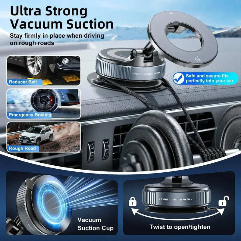 Support Téléphone Voiture Magnétique 360° Ventouse Double Face – CLEVI Paris