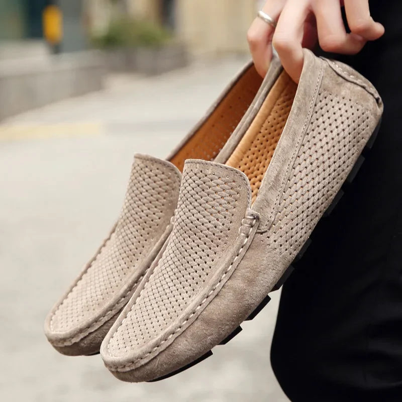 Mocassins Homme Daim Respirants Semelle Massage Casual 4 Coloris Pointures 38-44 – CLEVI Paris