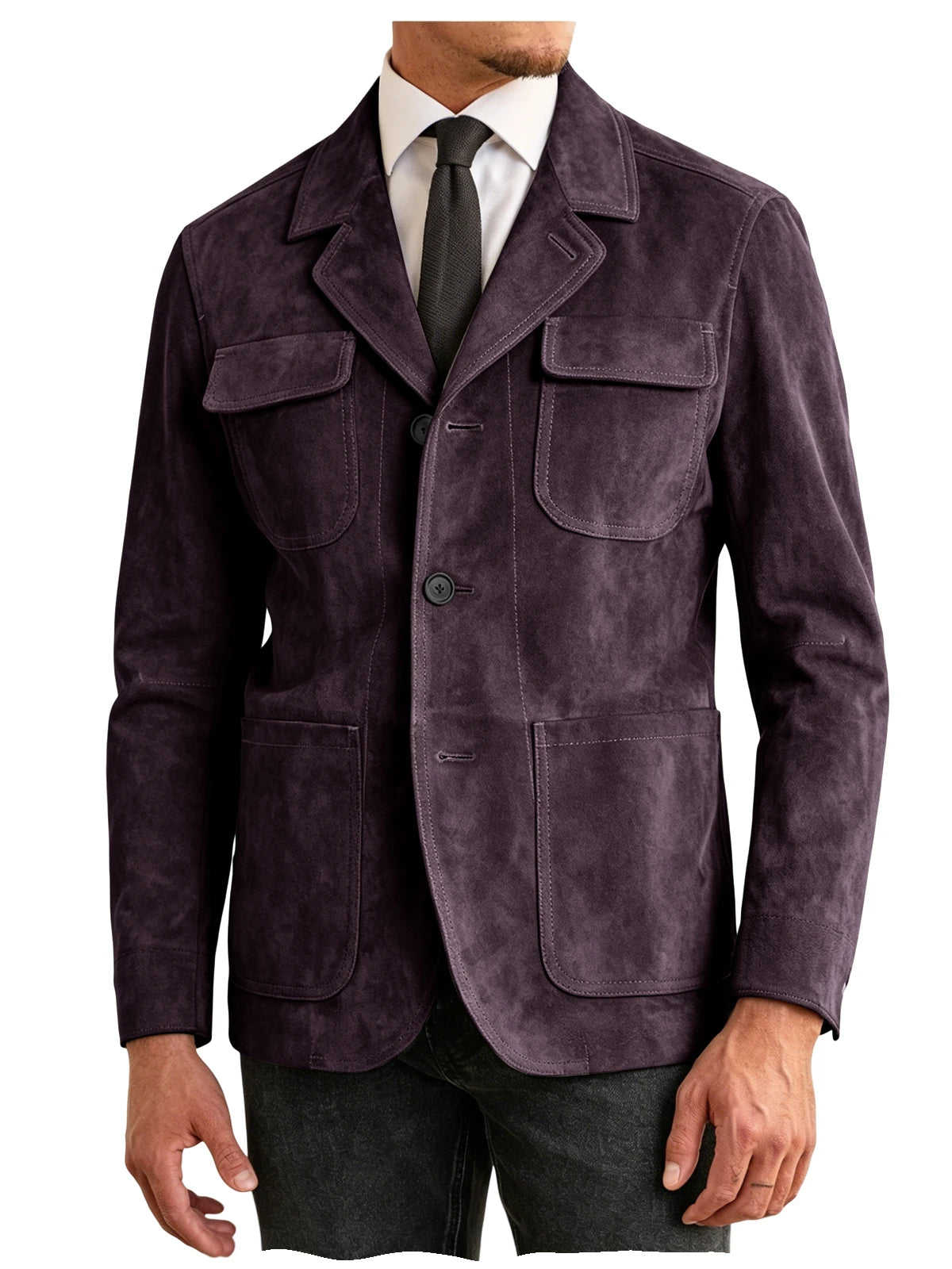 Veste Safari Suédine Homme – CLEVI Paris