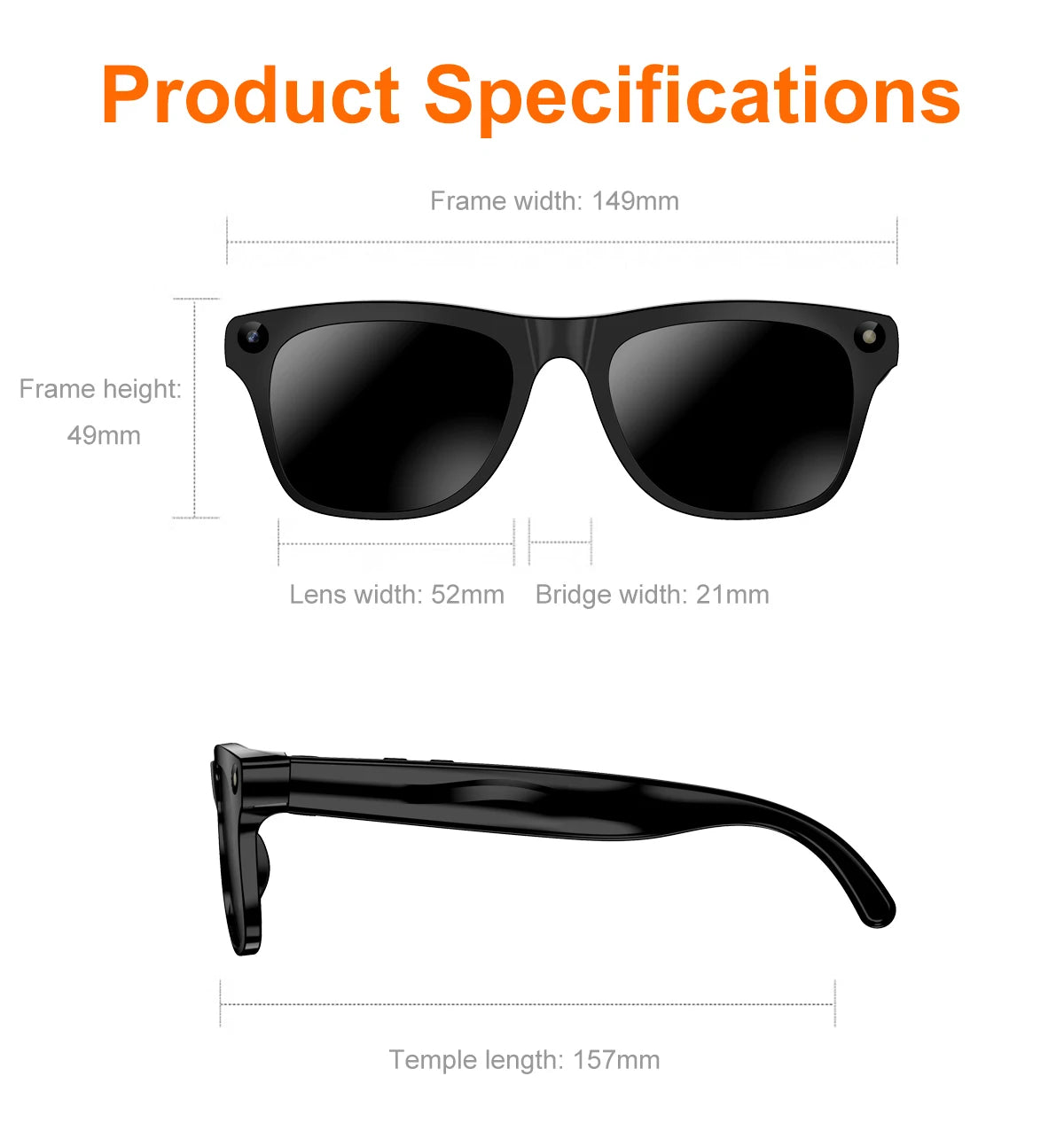 Lunettes IA Lenovo Pro Caméra 8K Bluetooth 5.3 Moto – CLEVI Paris