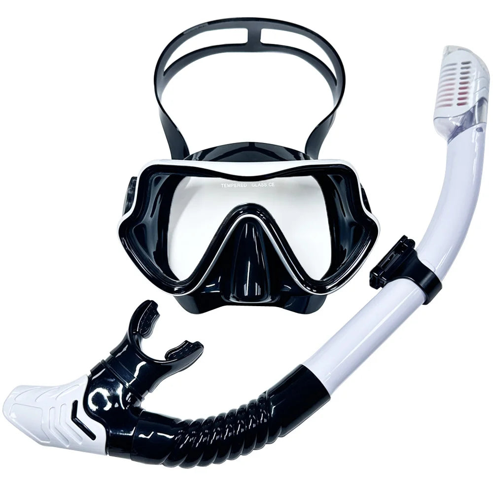 Masque de Plongée & Tuba JoyMaySun – Verre Trempé, Vision 180°, Anti-buée