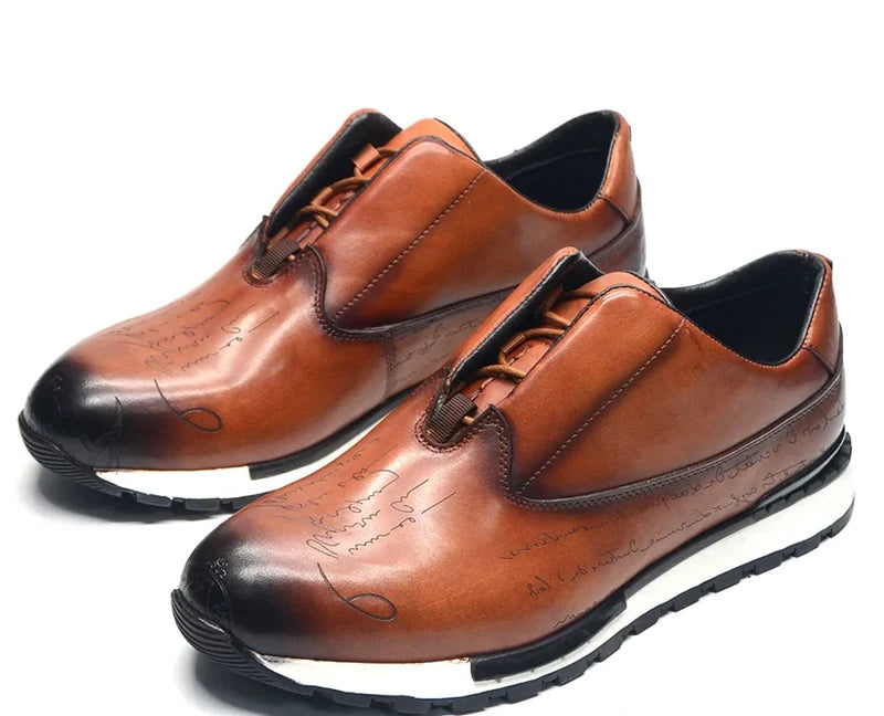 Chaussures Cuir Véritable Homme – Motif Carreaux, Respirant, Imperméable, Tailles 38-47 – CLEVI Paris