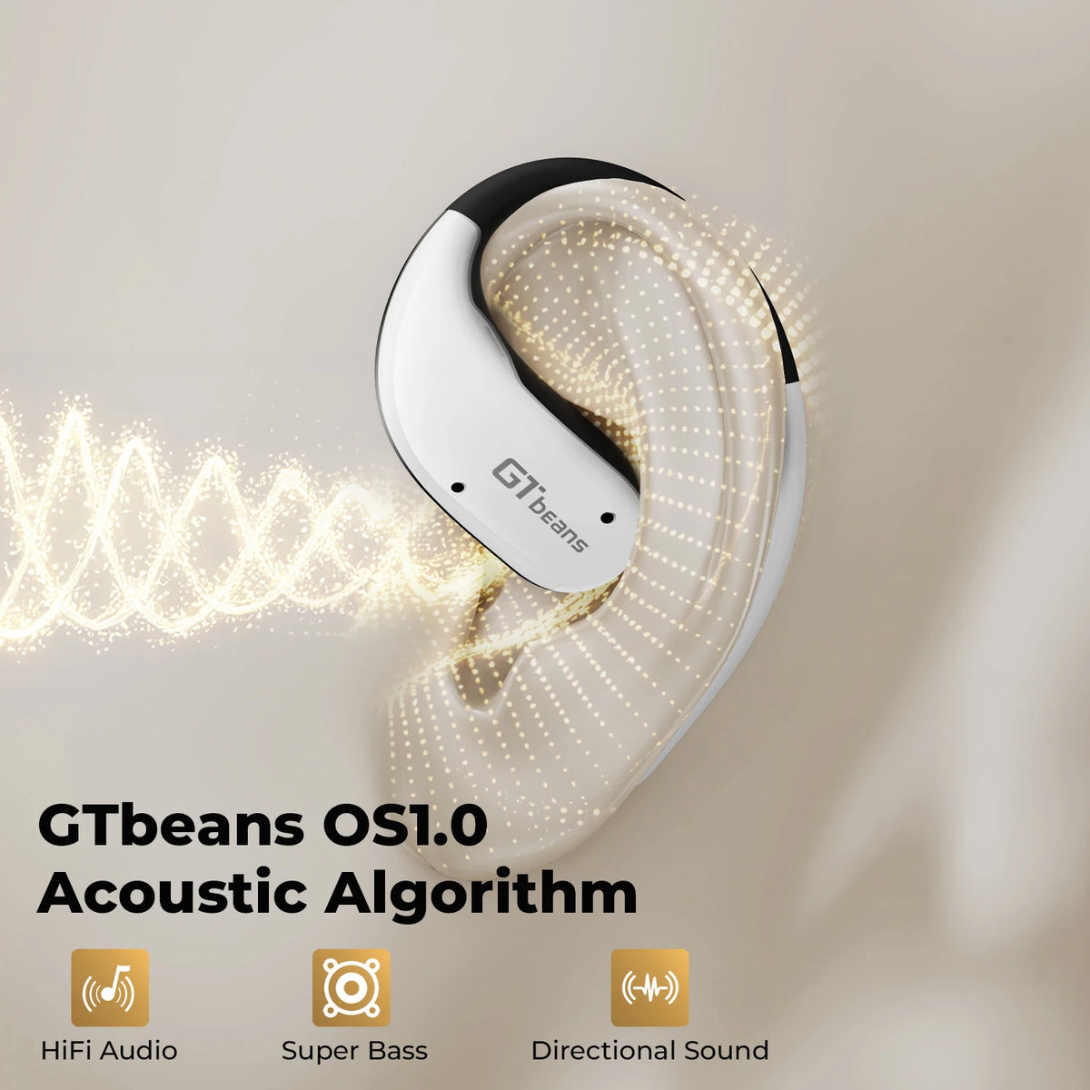 Écouteurs Bluetooth GTbeans E20 Open-Ear 56h IP55 – CLEVI Paris