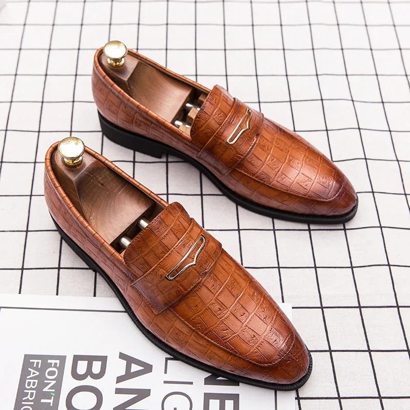 Mocassin Homme Cuir Verni Slip-On Respirant Semelle Massage | Casual Chic EU 38-48