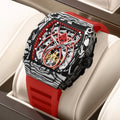 MUSANFIGO Montre Automatique Homme Squelette Tonneau Silicone Lumineux 40mm – CLEVI Paris