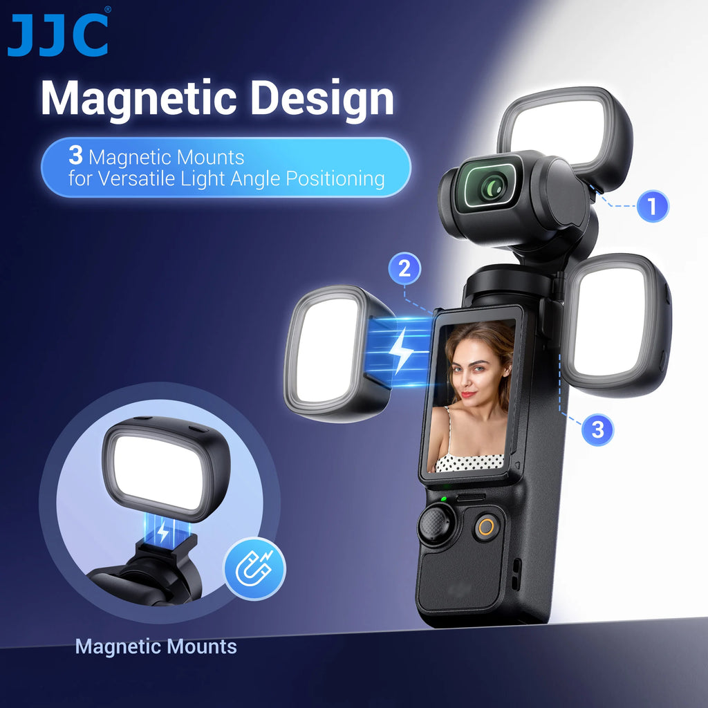 Lumière LED Magnétique pour DJI Osmo Pocket 3 – Fill Light Rechargeable Vlog