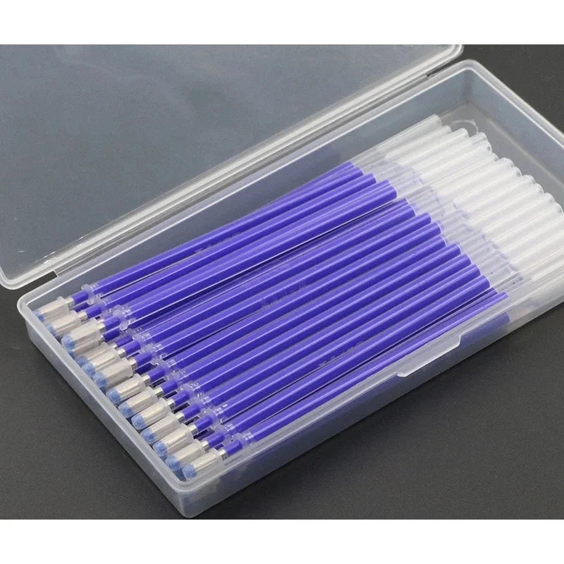 Stylo Thermique Effaçable | Recharges Couture, DIY & Cuir, Lot 40 pcs + Stylo + Boîte – CLEVI Paris