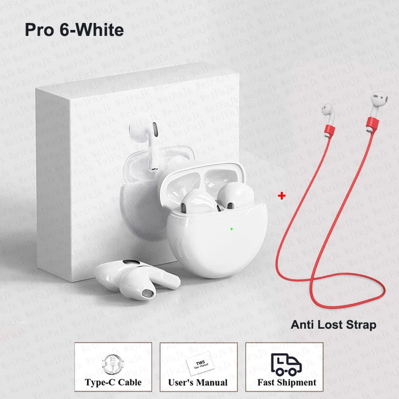 Écouteurs TWS UOJSJK Air Pro 5 & 6 Bluetooth 5.0 ANC HiFi Apt-X Micro Waterproof – CLEVI Paris
