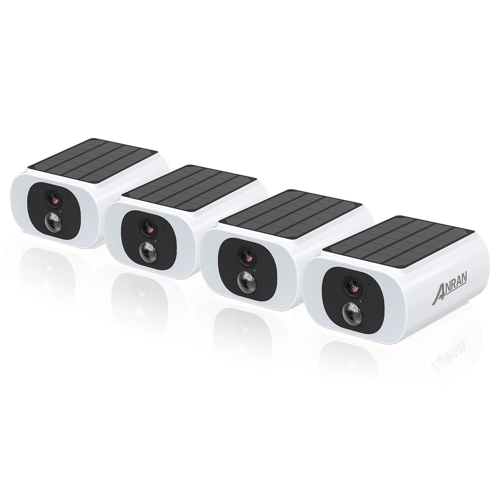 Kit Caméras de Sécurité Solaires ANRAN 3MP WiFi – 2/3/4 Caméras, Vision Nocturne Couleur, Alarme Lumineuse 600lm, IP66, App ANRAN