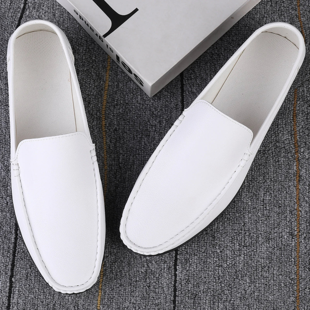 Mocassins homme en cuir fendu à enfiler – CLEVI Paris