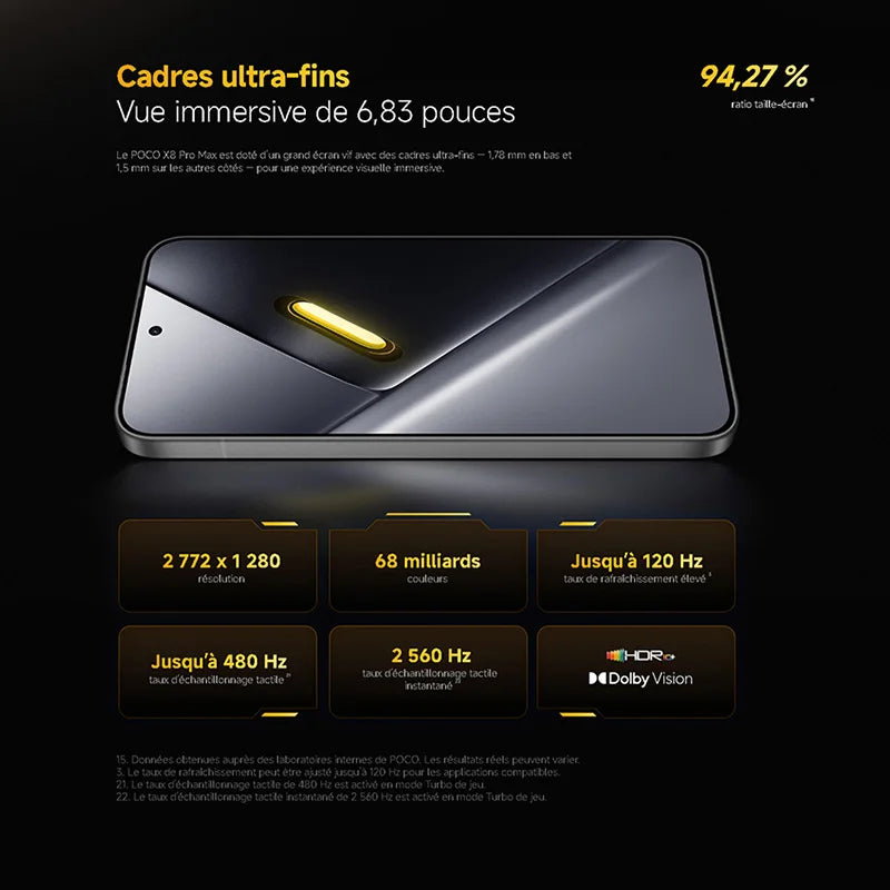 POCO X8 Pro Max 5G 12 Go, 256/512 Go – CLEVI Paris