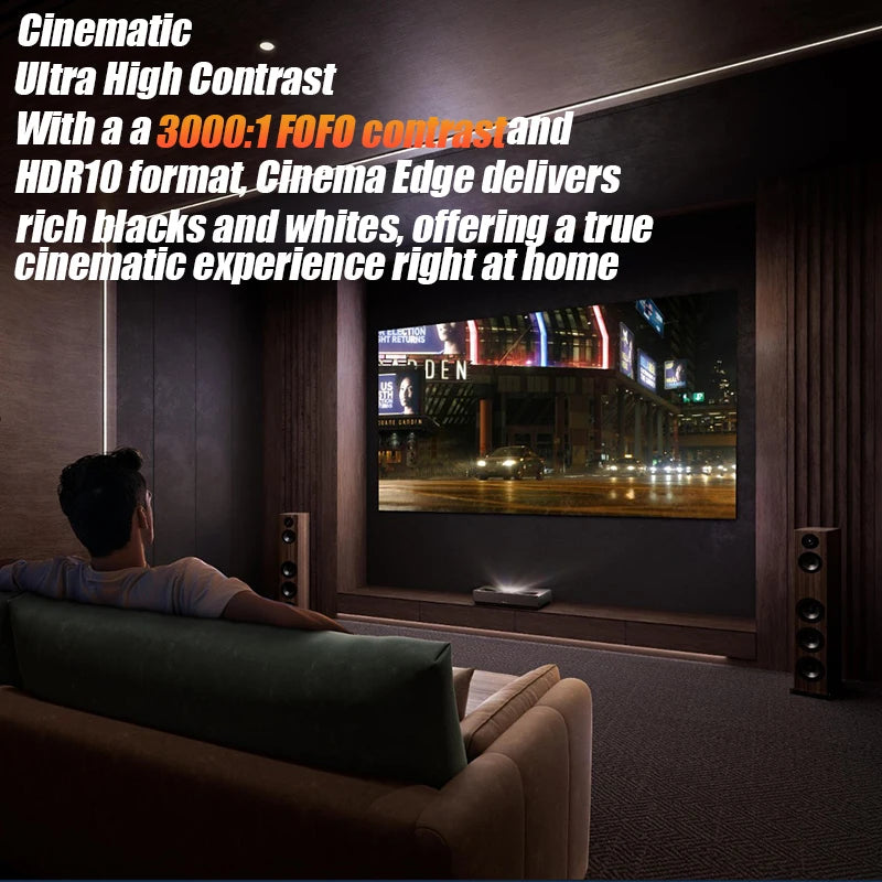 Formovie Theater Projecteur Laser Ultra-Courte Focale 4K Google TV 1800 ISO DLP 2560x1440 Son Dolby Atmos – CLEVI Paris
