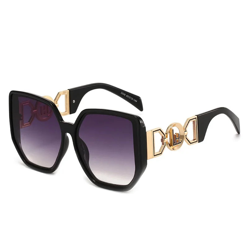 Lunettes de Soleil Œil de Chat Oversize Découpé Dégradé UV400 Unisexe – CLEVI Paris