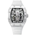 AILANG Montre Automatique Homme Squelette Tonneau Bracelet Silicone Lumineux – CLEVI Paris
