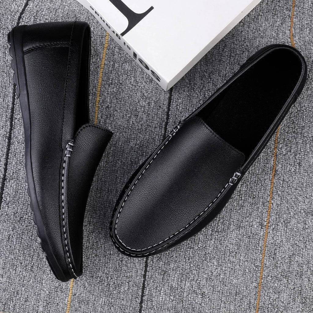 Mocassins homme en cuir fendu à enfiler – CLEVI Paris