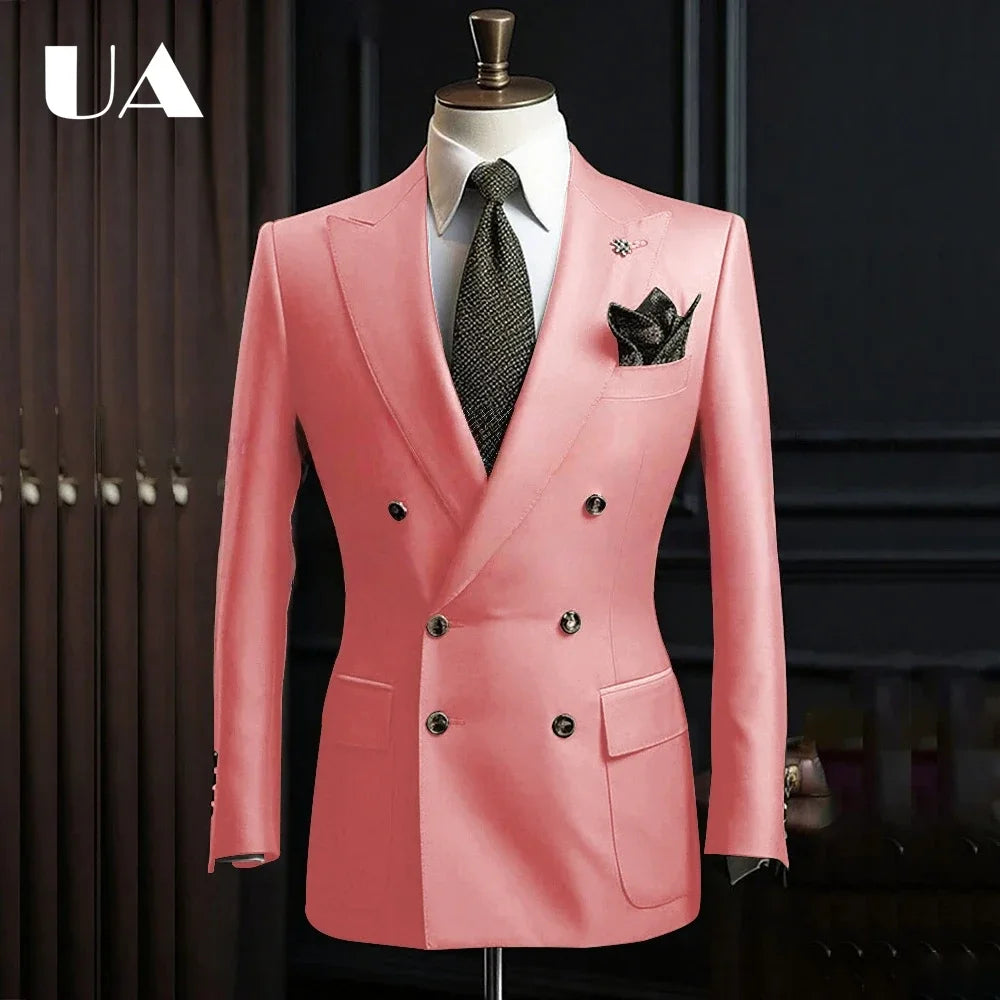 Veste Longue Croisée Homme Uni – CLEVI Paris