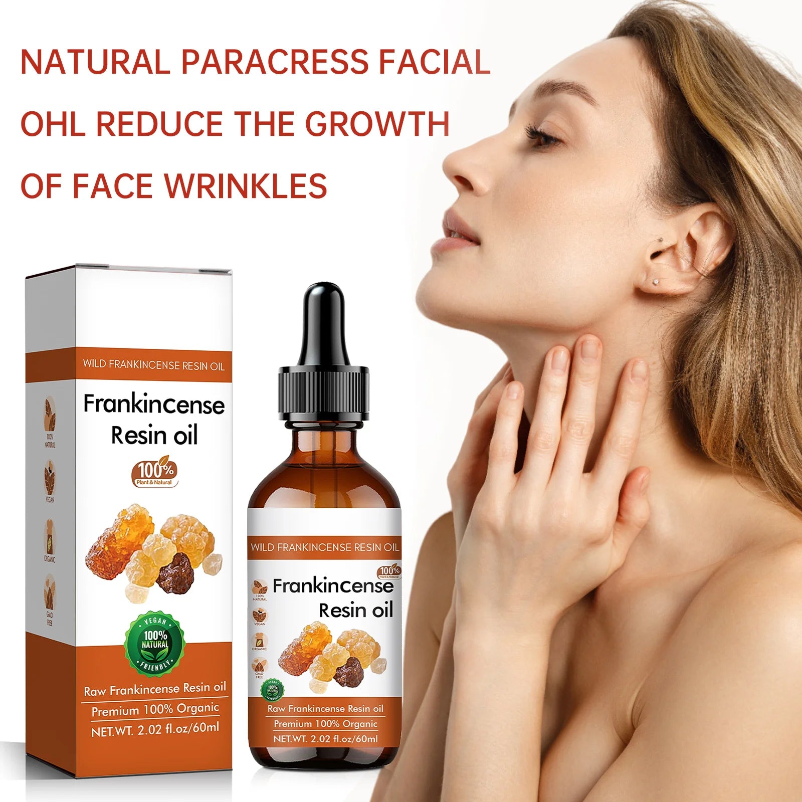 Huile Visage Encens Oliban Bio 100% Pure – Anti-Âge, Hydratation Profonde & Lissage de la Peau