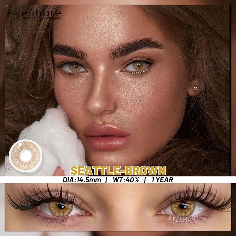 Lentilles de Contact Colorées EYESHARE – 15 Teintes, Port Annuel, Sans Correction