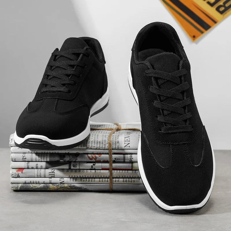 Sneakers Casual Homme – Cuir Synthétique Respirantes Semelle Souple Rouge Blanc Noir Pointures 39–46 – CLEVI Paris