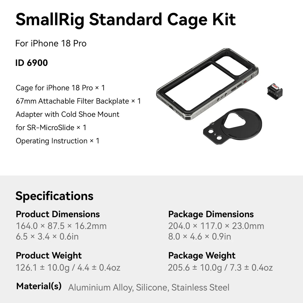 Cage vidéo SmallRig série 6900 SR-MicroSlide – CLEVI Paris