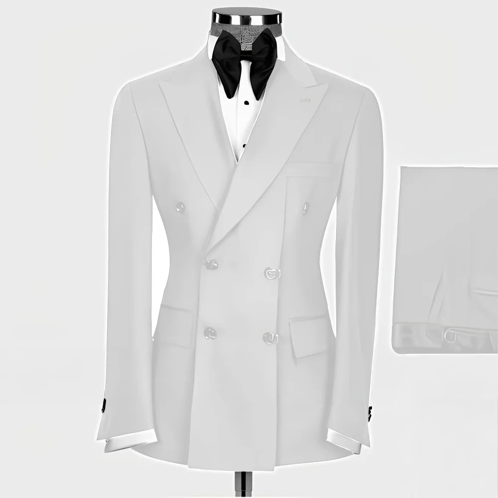 Costume Homme 2 Pièces Slim Fit – Blazer Revers Pointu, Smoking Mariage & Cérémonie