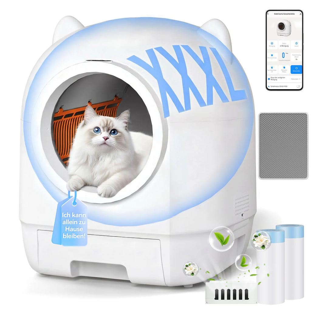 Litière autonettoyante connectée pour chat – CLEVI Paris