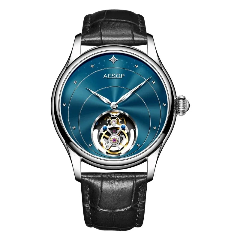 Montre Homme AESOP Tourbillon Édition Limitée – Mécanique Manuelle, Verre Saphir, Squelette