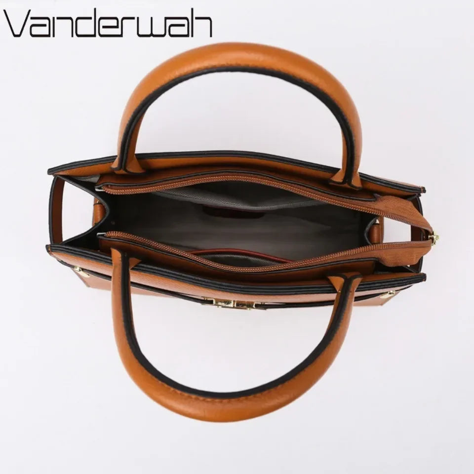 Set Sac à Main Femme Luxe – Grand Sac + Pochette | Cuir PU | Épaule & Bandoulière | 10 Coloris
