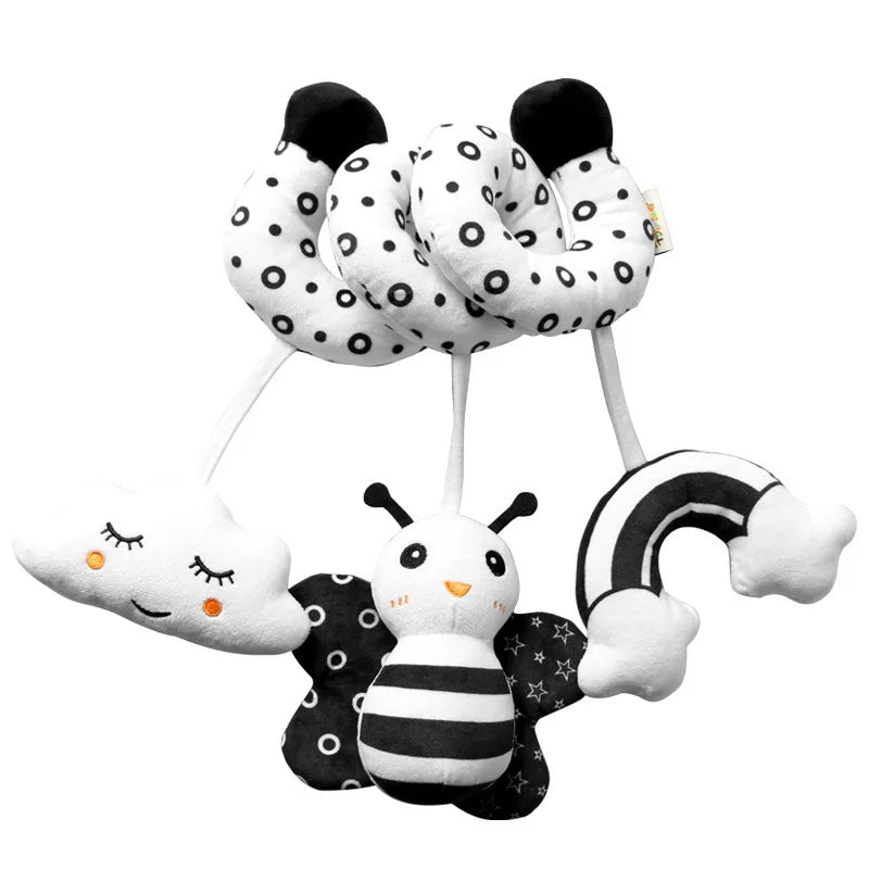 Jouet Sensoriel Bébé Spirale Peluche Animaux Musical Poussette Siège Auto QWZ – CLEVI Paris