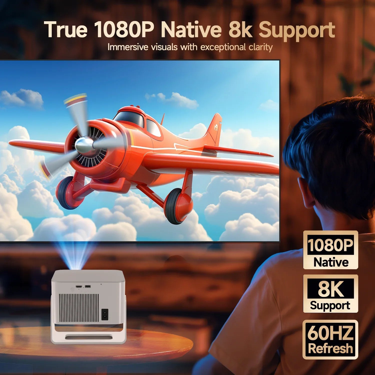 Magcubic HY350 Max Projecteur Android 14 1080P 8K 900 ANSI Autofocus WiFi 6 BT 5.4 Son 15W H726 – CLEVI Paris