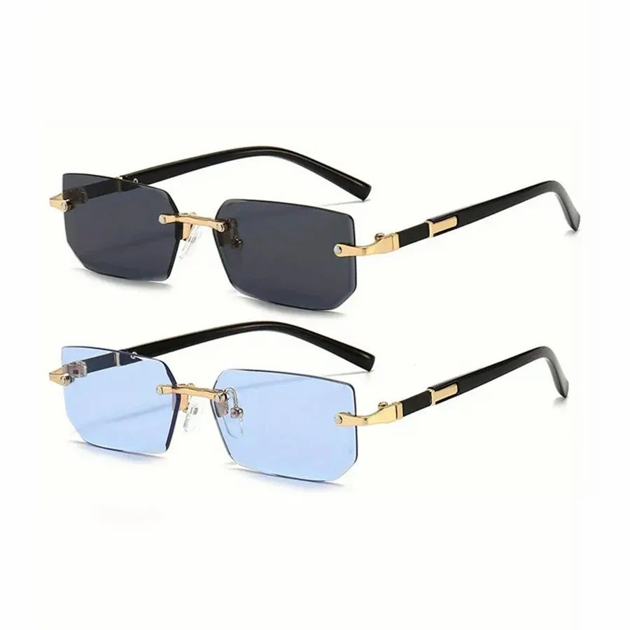 Lunettes de Soleil Sans Monture Rectangle Fashion — CLEVI Paris