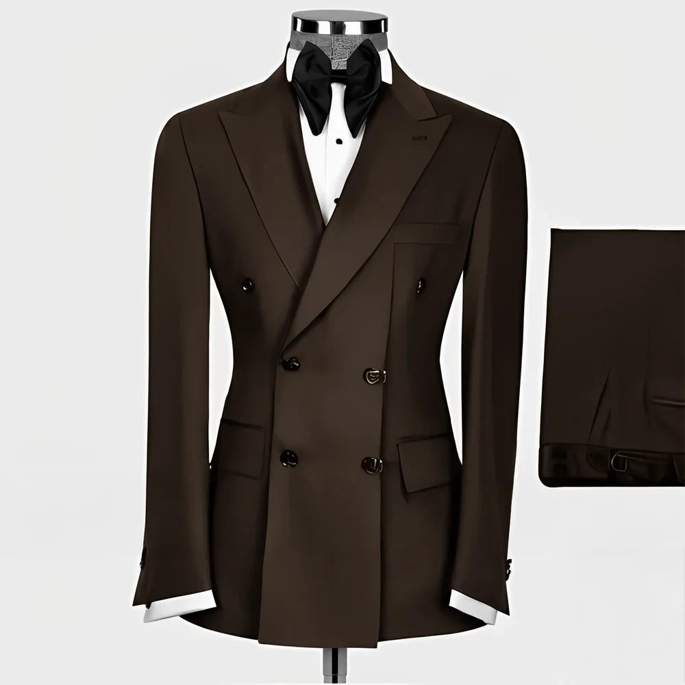 Costume Homme 2 Pièces Slim Fit – Blazer Revers Pointu, Smoking Mariage & Cérémonie