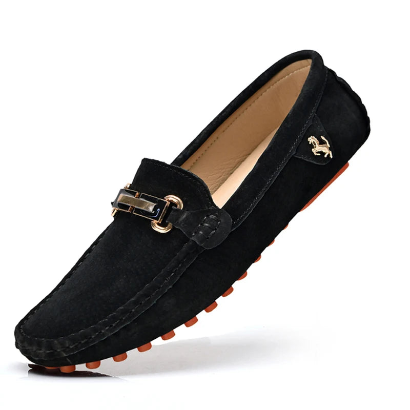 Mocassins Homme Daim Slip-On Décor Métallique Grande Taille | 4 Coloris, Tailles 37-48 – CLEVI Paris