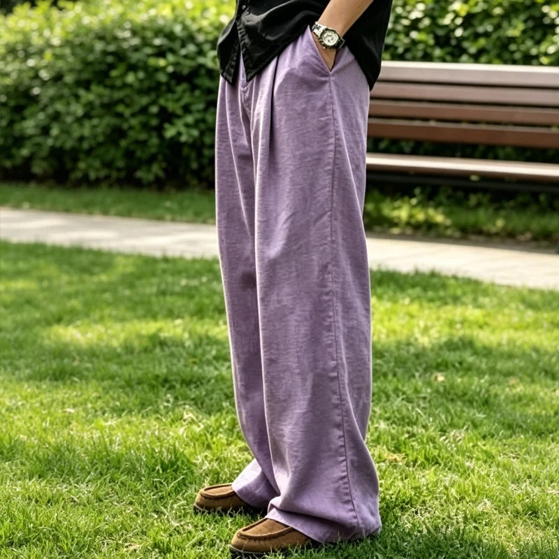 Pantalon homme plissé taille haute jambes larges – CLEVI Paris