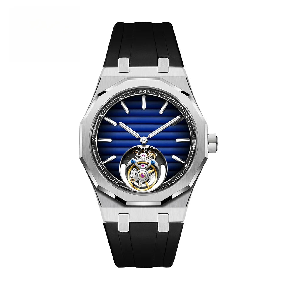Montre Mécanique Tourbillon Volant RAYMONDOYA R8057 Squelette Saphir – CLEVI Paris