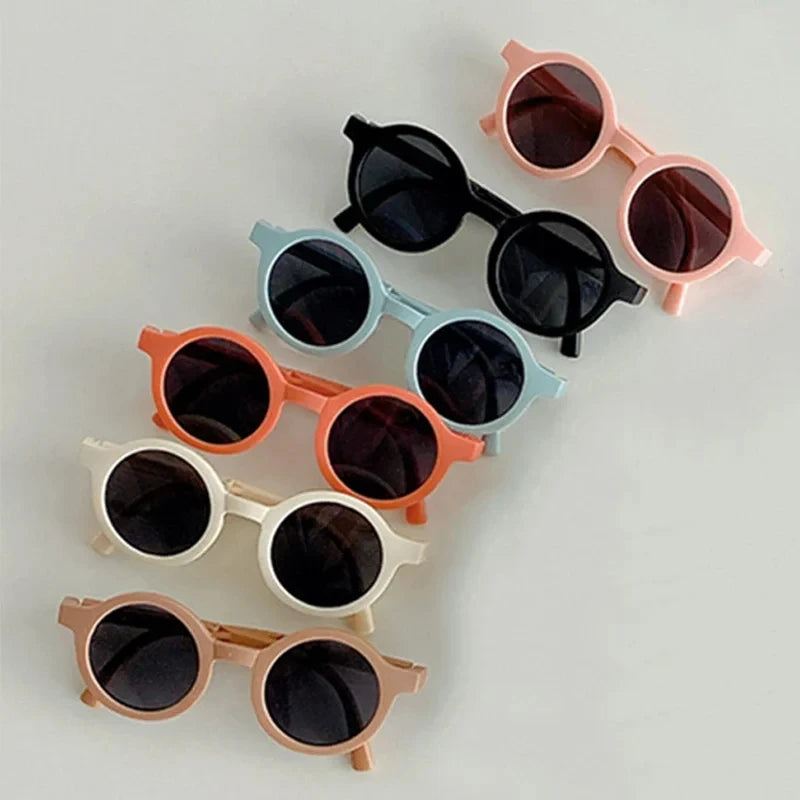 Lunettes de Soleil Enfant Pliables – Rondes, Mignonnes, 7 Coloris – CLEVI Paris