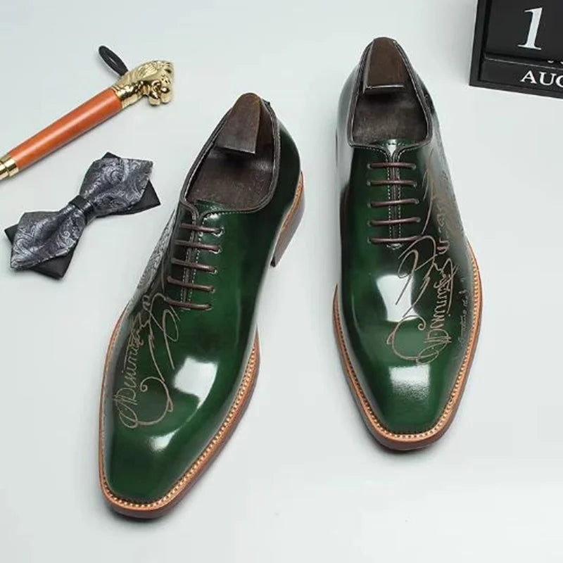 Oxford Homme Cuir Véritable Fait Main – Bout Rond, Mariage & Cérémonie, 4 Coloris – CLEVI Paris