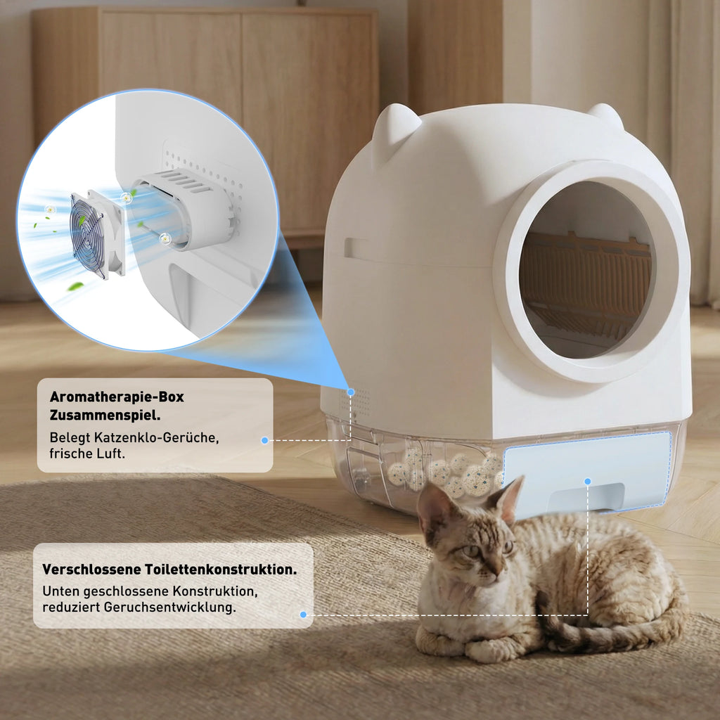 Litière autonettoyante connectée pour chat – CLEVI Paris
