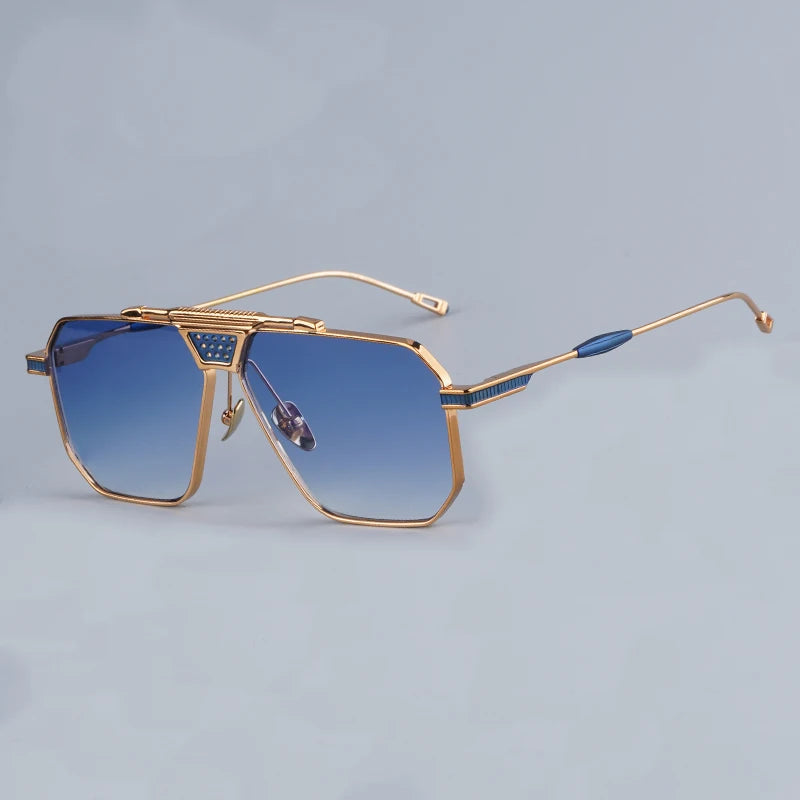 Lunettes de Soleil Ovales Alliage Punk Haute Rue Dégradé UV400 Unisexe – CLEVI Paris
